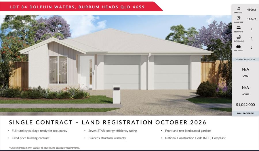NUTES TO THE OCEAN -DUAL-SINGLE CONTRACT -BURRUM HEADS QLD !