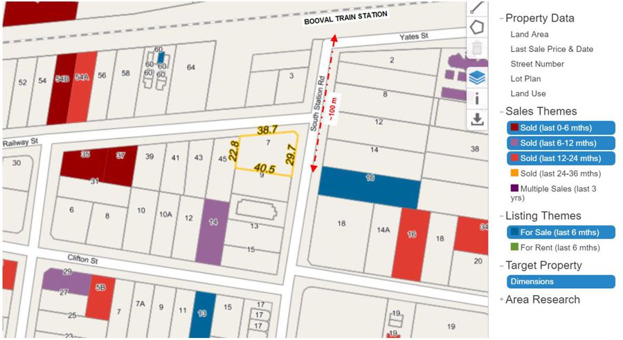 7 South Station Road Aerial Map with Sales
