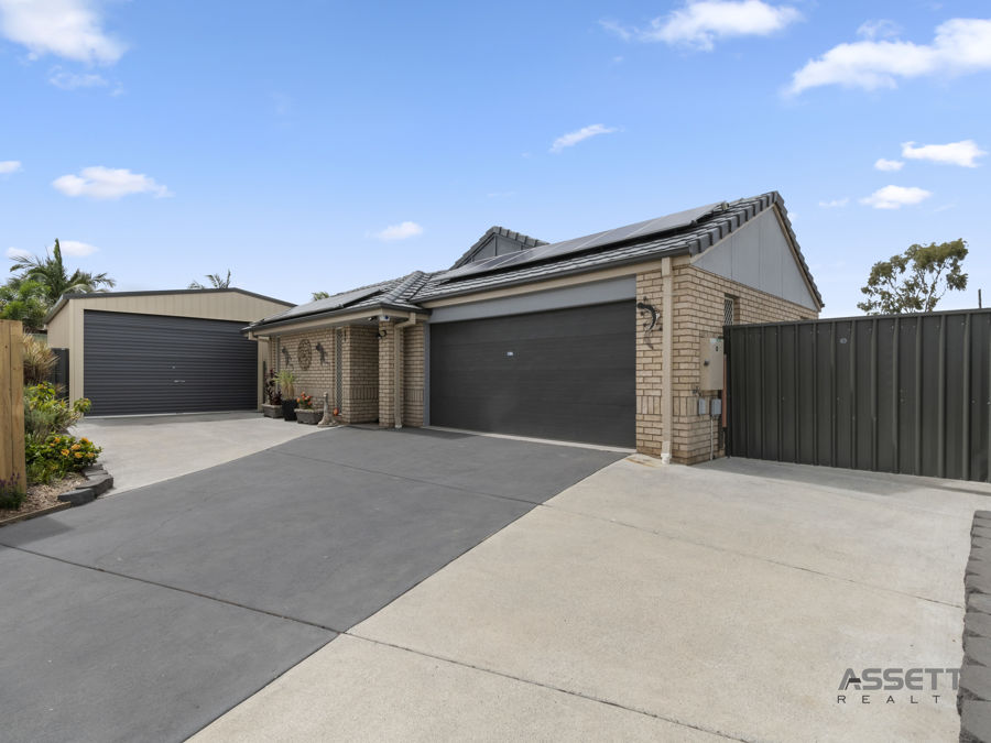 OUTSTANDING 4 BR HOME, MAN SHED + TRAILER/ BOAT SIDE ACCESS + SOLAR POWER  IN SOUGHT AFTER REDBANK PLAINS