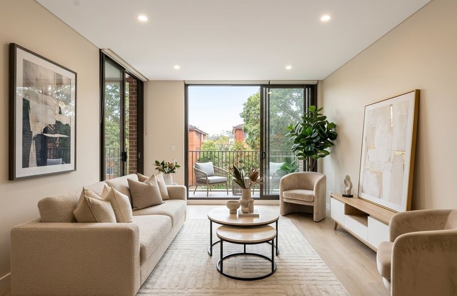 SOPHISTICATED CONTEMPORARY LIVING WITH LIGHT, SPACE &TWO PRIVATE BALCONIES