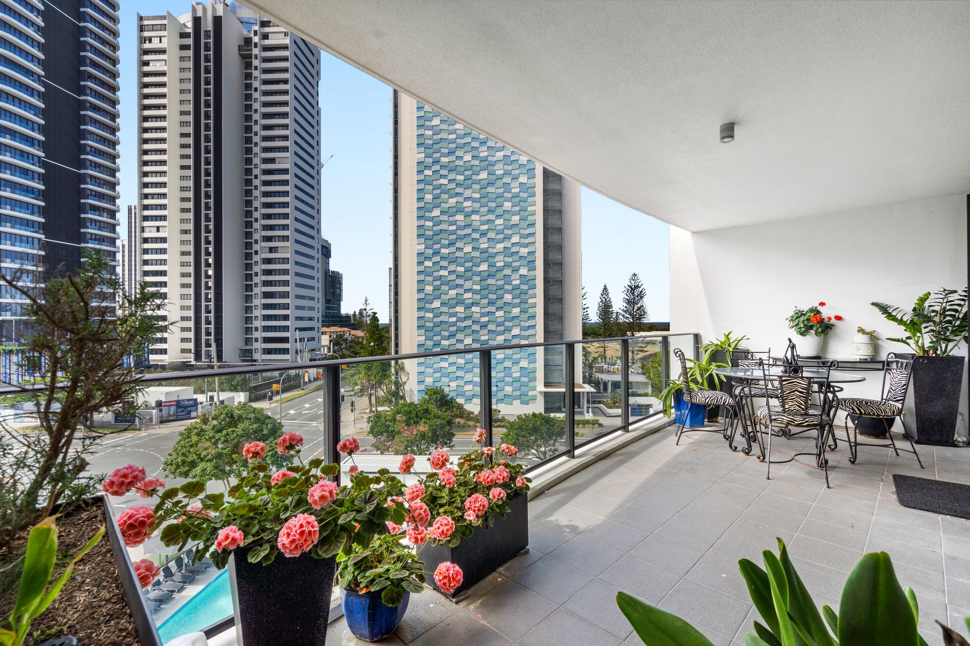 Large NE facing balcony
