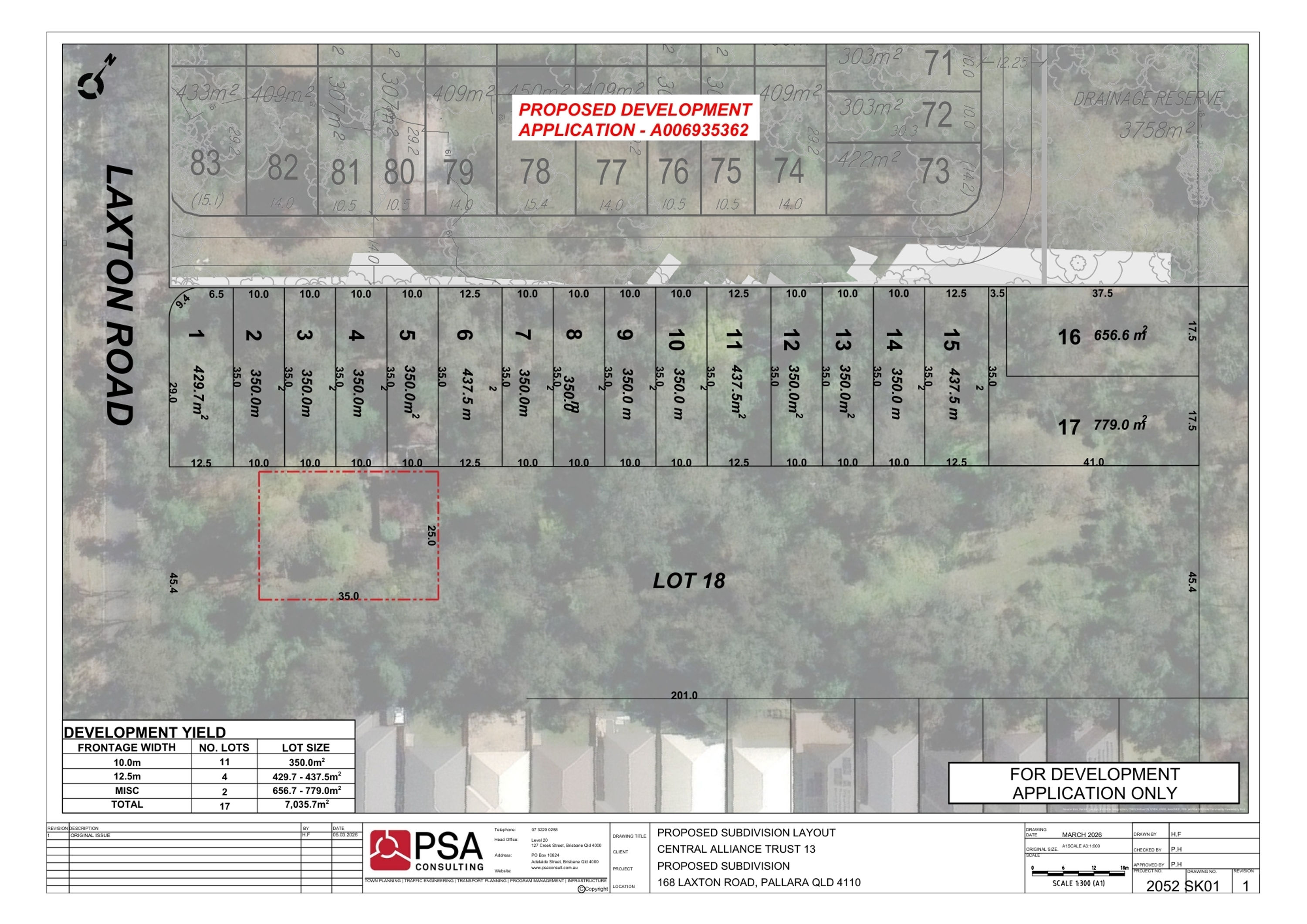 RESIDENTIAL SUBDIVISION SITE  - 1.62 HA IN PALLARA