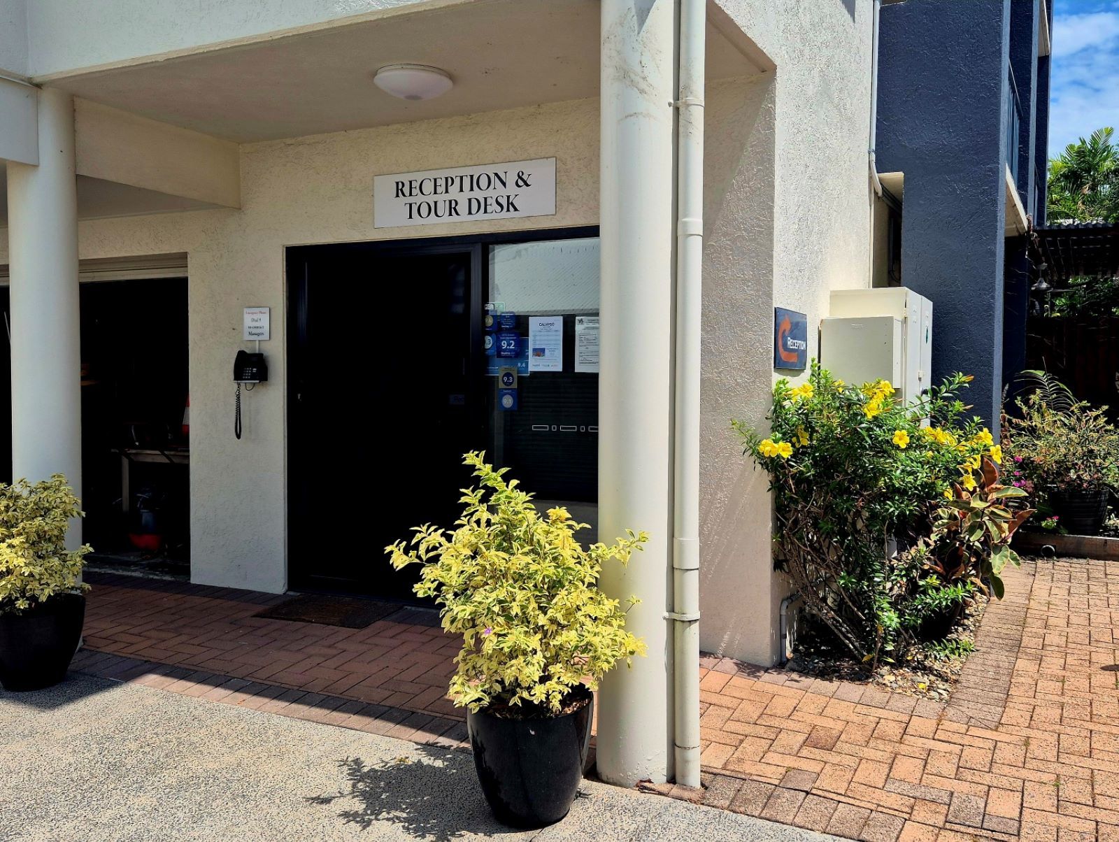 Office and reception on title